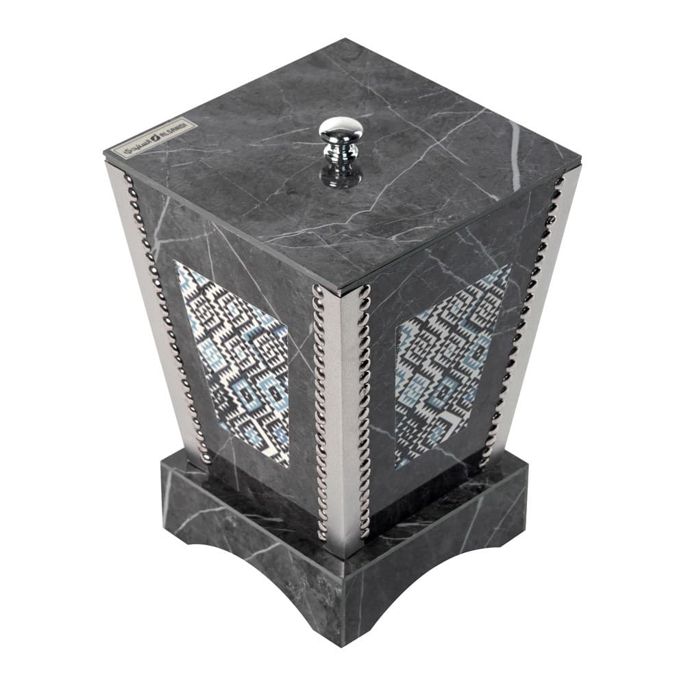 ALSANIDI, Heritage Waste Bin, Heritage Paper Waste Basket, Gray, Size 21*21*28 Cm