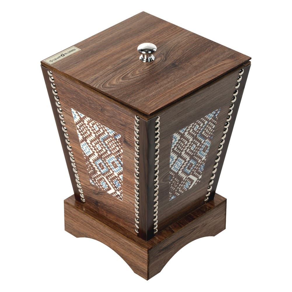 ALSANIDI, Heritage Waste Bin, Heritage Paper Waste Basket, Woody, Size 21*21*28 Cm