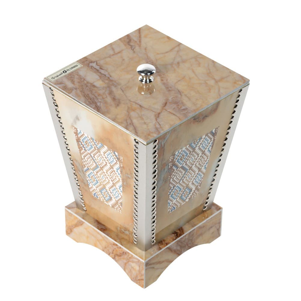 ALSANIDI, Heritage Waste Bin, Heritage Paper Waste Basket, Milky , Size 21*21*28 Cm
