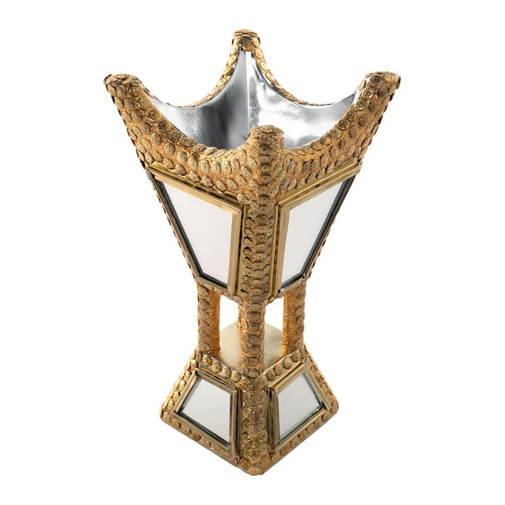 ALSANIDI, Traditional Incense Burner, Ha'il Incense Burner, Gold, Size 21 Cm