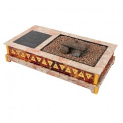 ALSANIDI, Volcano Wood-Burning Stove for Heating, Volcano Stove, Red, Size 60*110 Cm