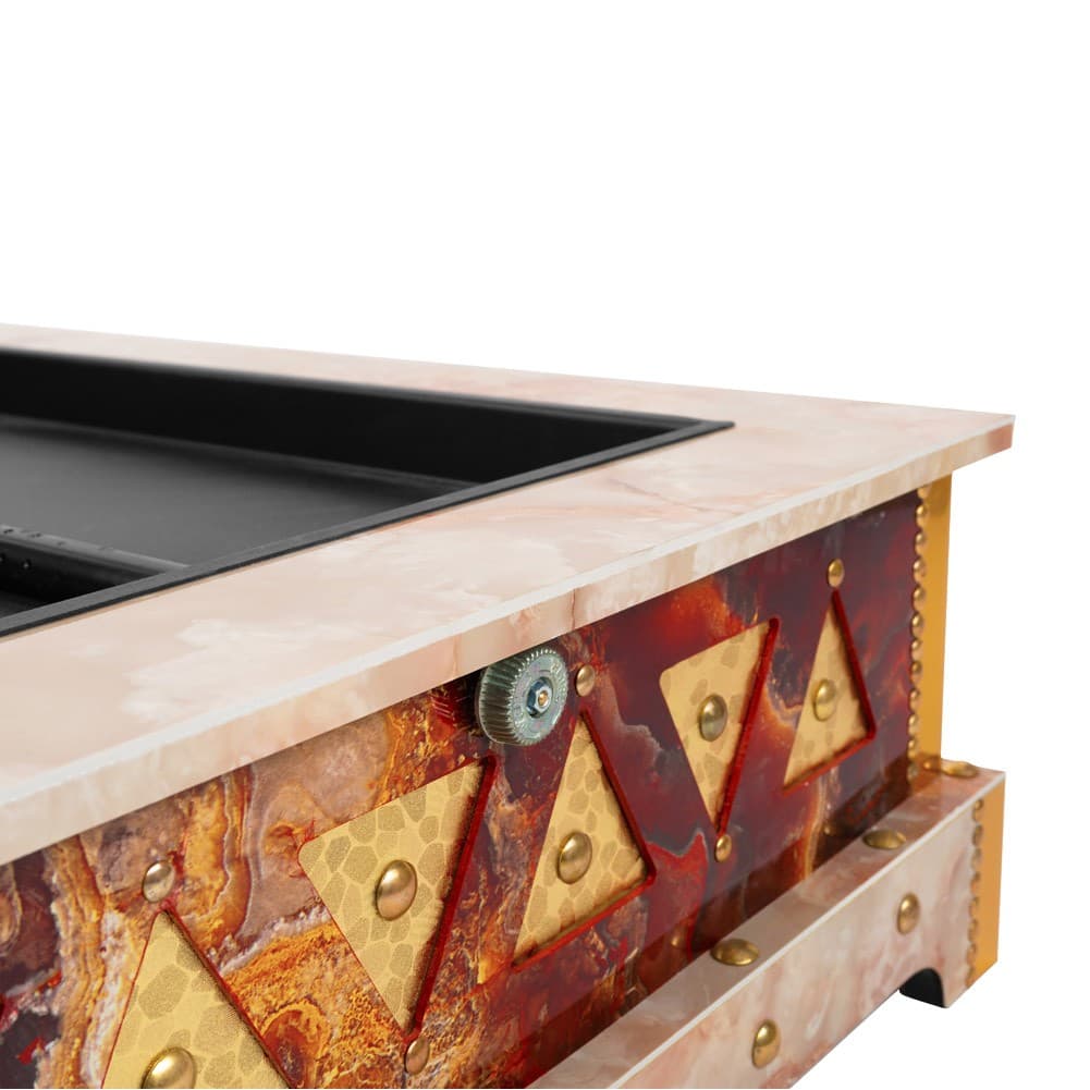 ALSANIDI, Volcano Wood-Burning Stove for Heating, Volcano Stove, Red, Size 60*110 Cm