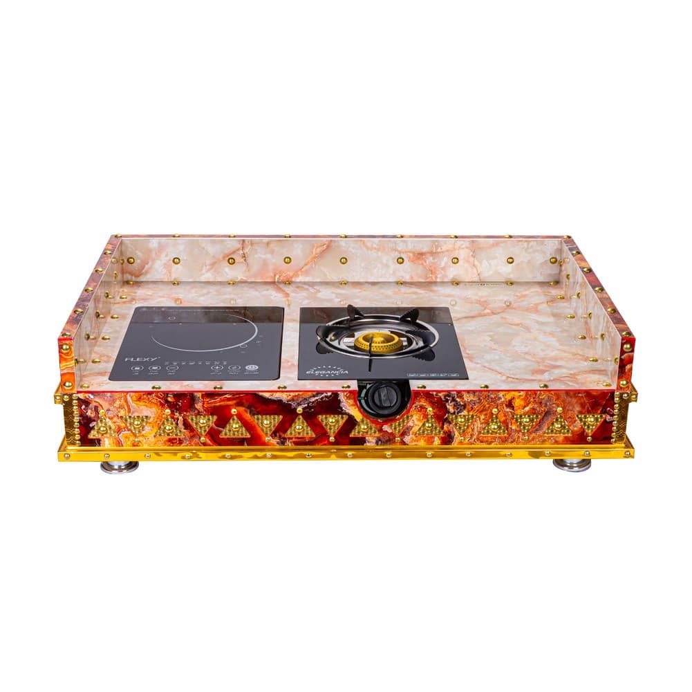 ALSANIDI, Heritage Wooden Stove, Heating Stove, Red, Size 60*100 Cm
