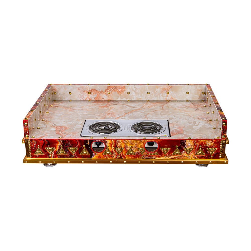 ALSANIDI, Heritage Wooden Stove, Heating Stove, Red, Size 60*100 Cm
