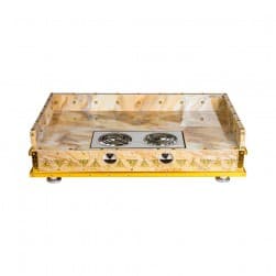 ALSANIDI, Heritage Wooden Stove, Heating Stove, Milky , Size 60*100 Cm