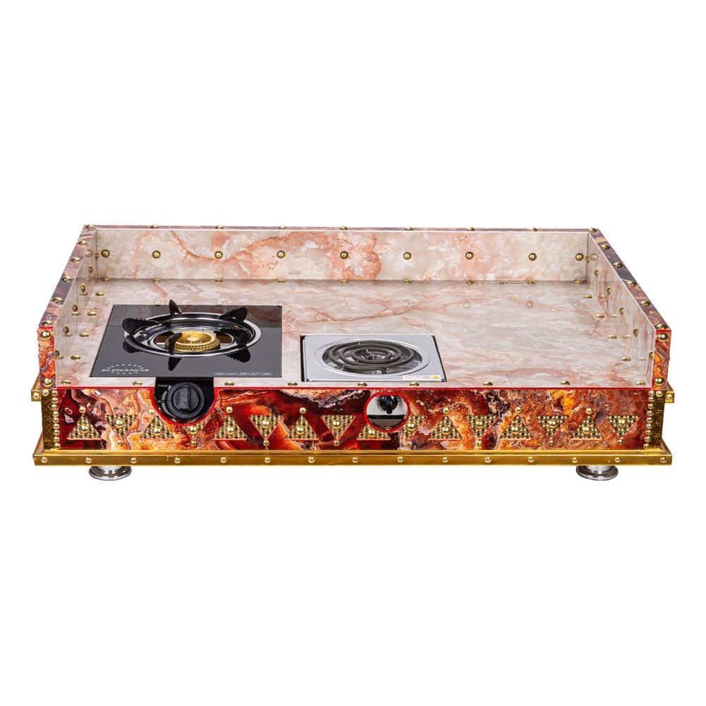 ALSANIDI, Heritage Wooden Stove, Heating Stove, Red, Size 60*100 Cm