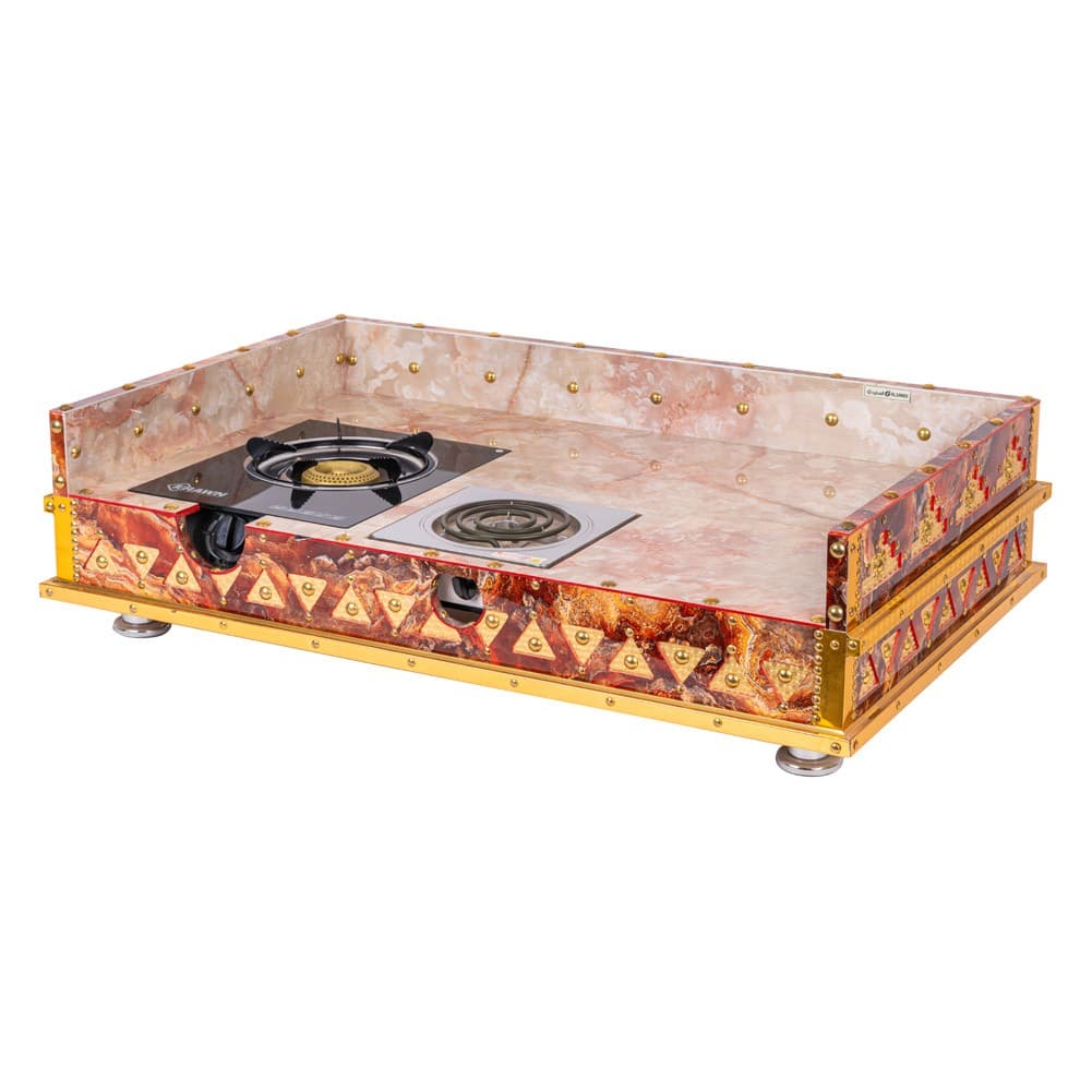 ALSANIDI, Heritage Wooden Stove, Heating Stove, Red, Size 60*100 Cm