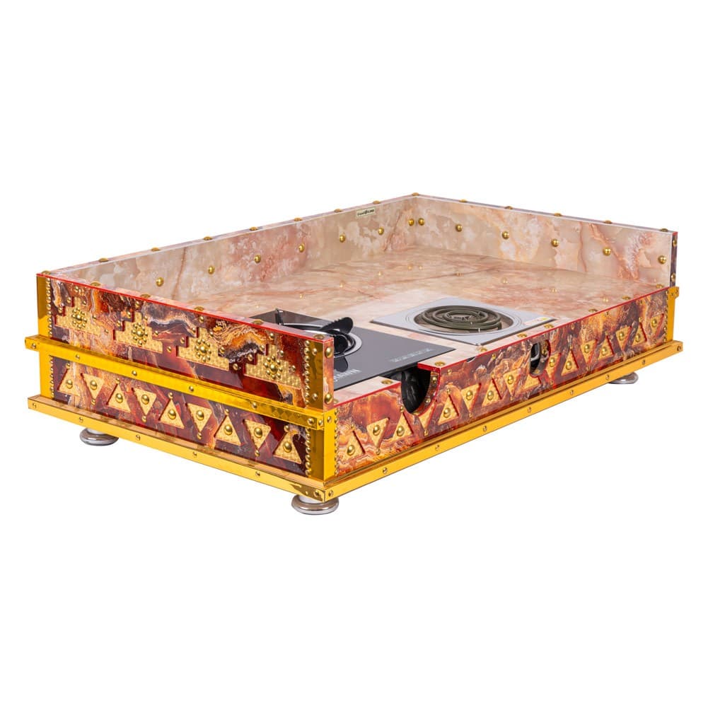 ALSANIDI, Heritage Wooden Stove, Heating Stove, Red, Size 60*100 Cm