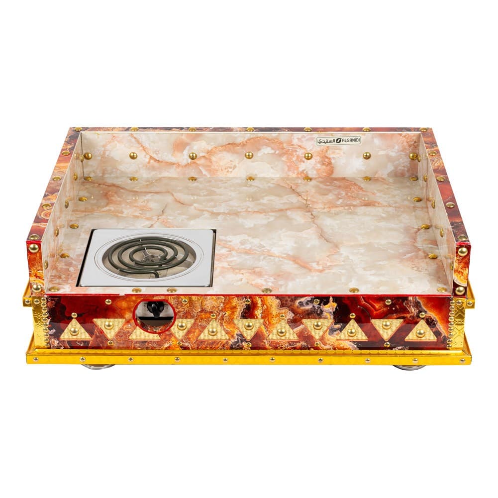 ALSANIDI, Heritage Wooden Stove, Heating Stove, Red, Size 55*75 Cm