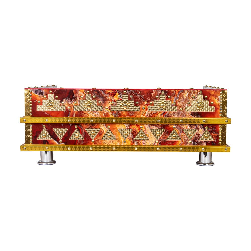 ALSANIDI, Heritage Wooden Stove, Heating Stove, Red, Size 55*75 Cm