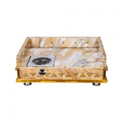 ALSANIDI, Heritage Wooden Stove, Heating Stove, Milky , Size 55*75 Cm