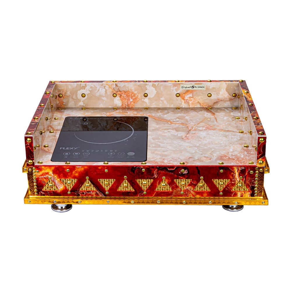 ALSANIDI, Heritage Wooden Stove, Heating Stove, Red, Size 55*75 Cm