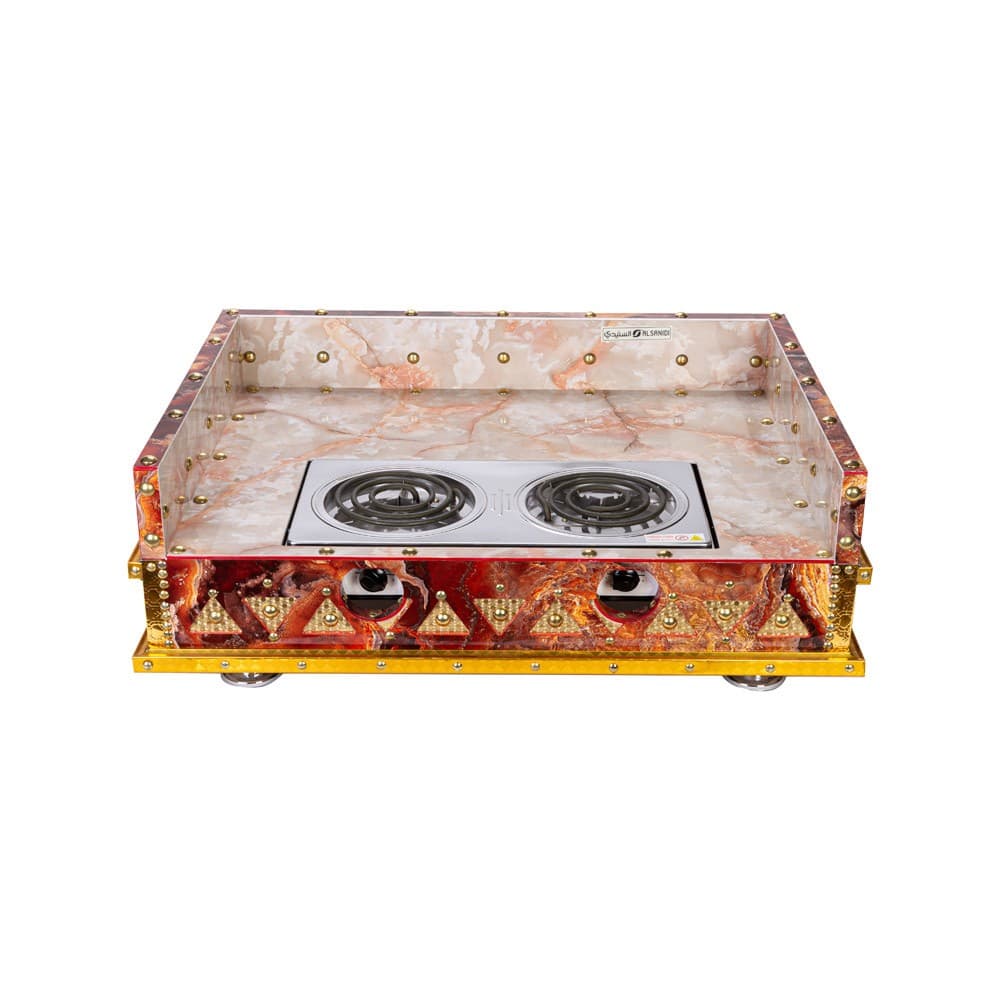 ALSANIDI, Heritage Wooden Stove, Heating Stove, Red, Size 55*75 Cm
