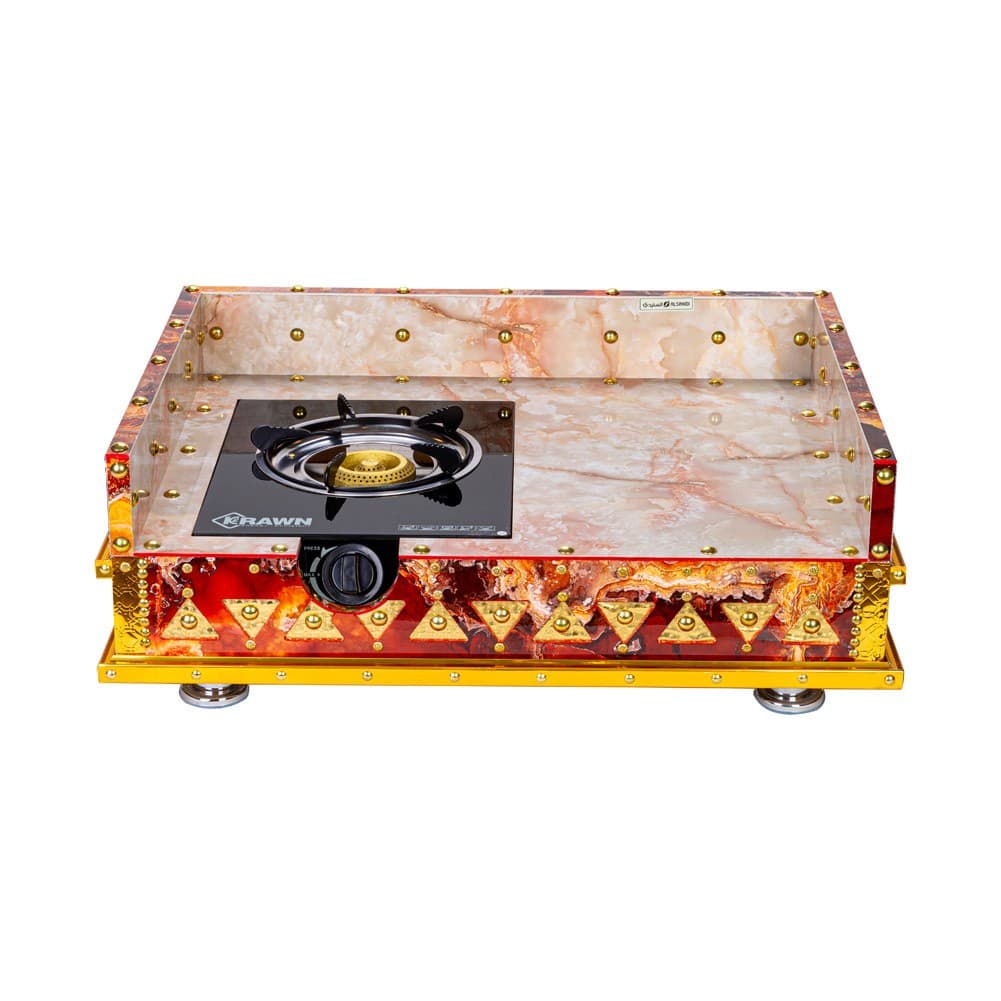 ALSANIDI, Heritage Wooden Stove, Heating Stove, Red, Size 55*75 Cm