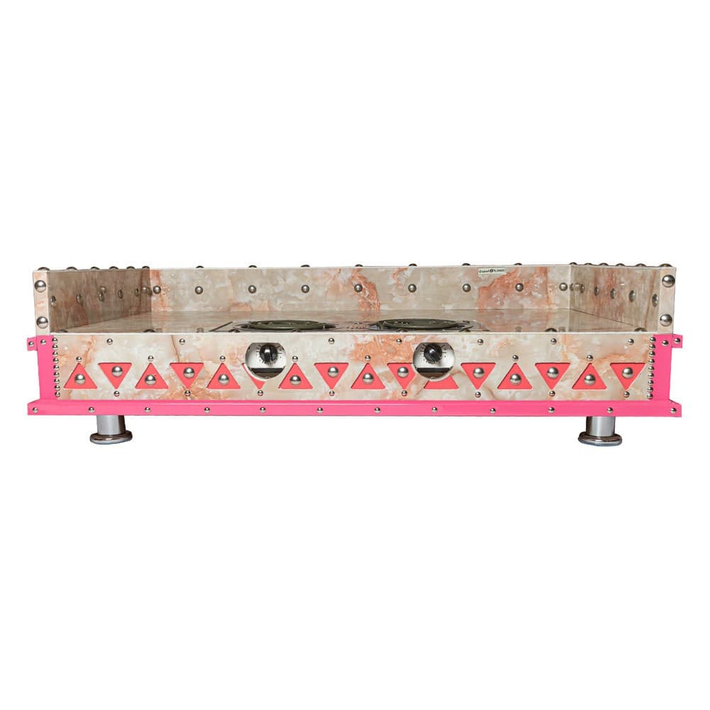 ALSANIDI, Heritage Wooden Stove, Heating Stove, Pink, Size 60*100 Cm
