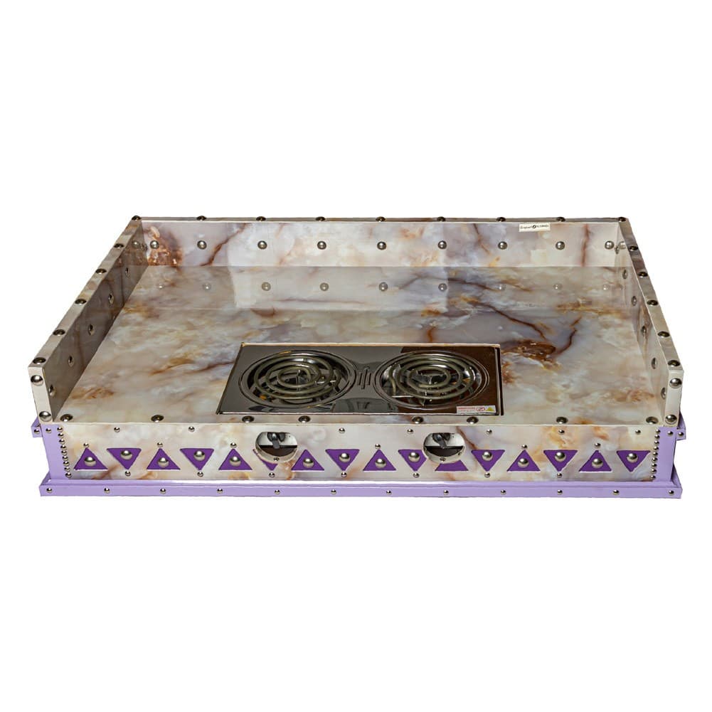 ALSANIDI, Heritage Wooden Stove, Heating Stove, Lilac, Size 60*100 Cm