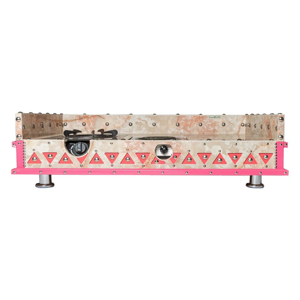 ALSANIDI, Heritage Wooden Stove, Heating Stove, Pink, Size 60*100 Cm