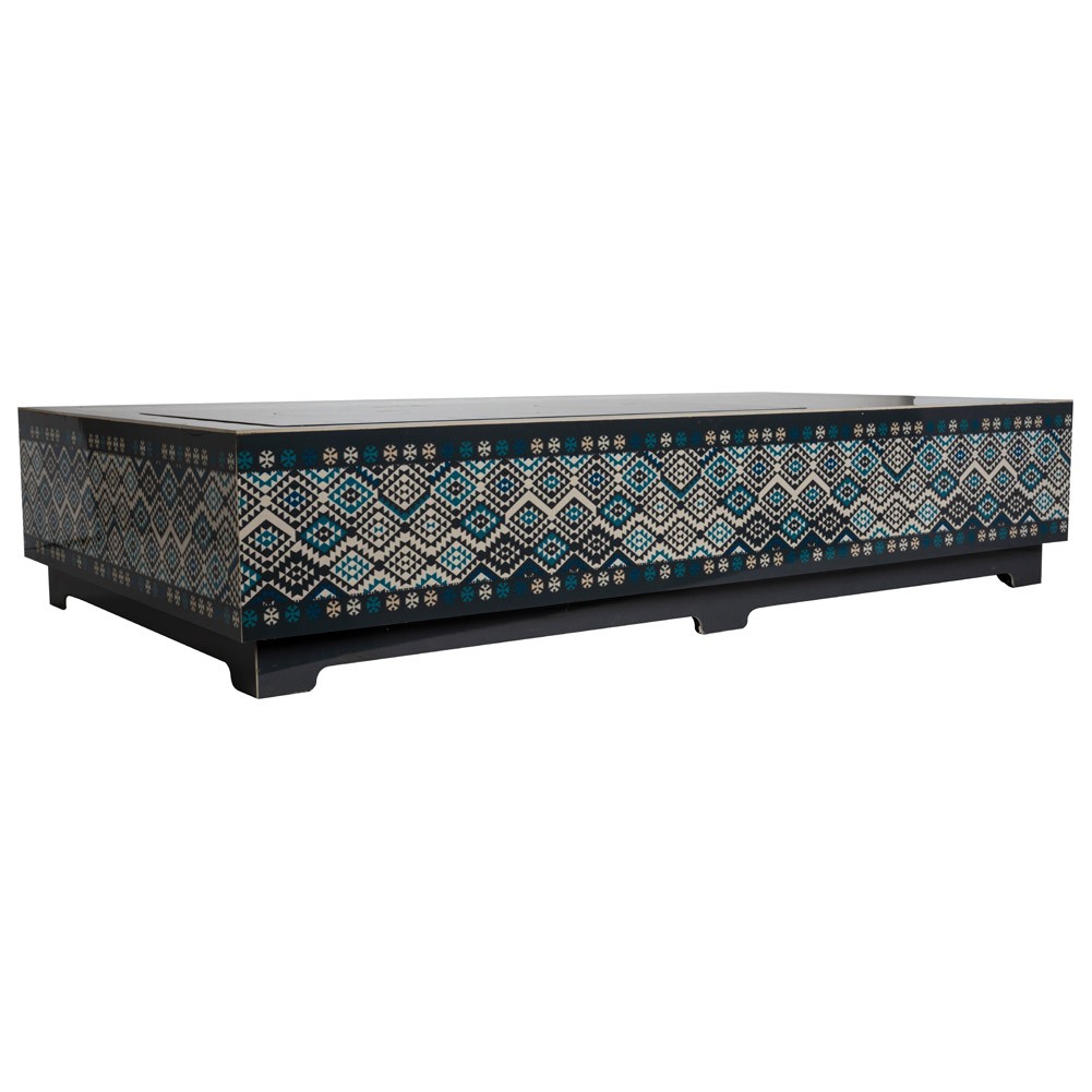ALSANIDI, Heritage Wooden Stove, Heating Stove, Navy Blue, Size 70*120 Cm