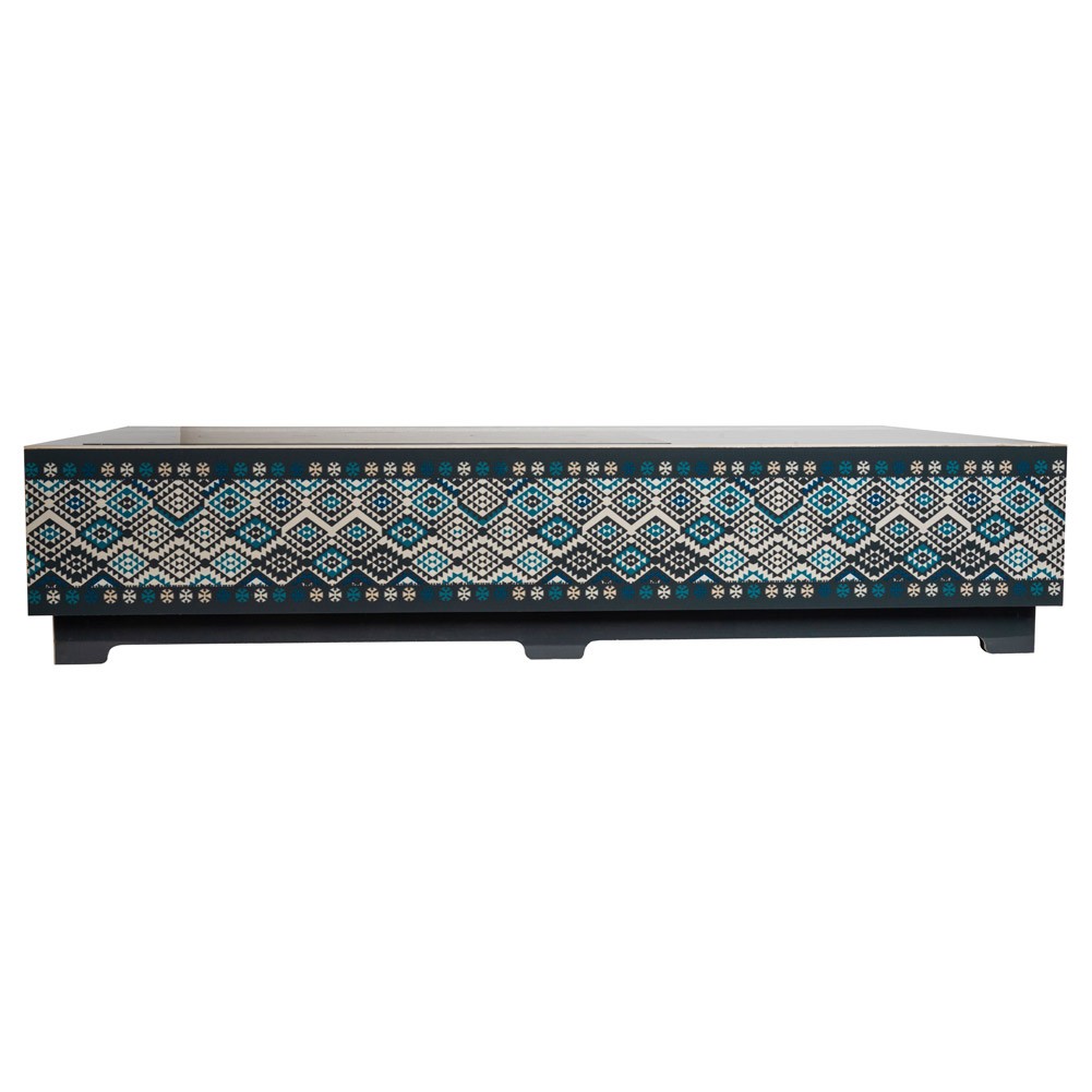 ALSANIDI, Heritage Wooden Stove, Heating Stove, Navy Blue, Size 70*120 Cm