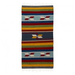 ALSANIDI, Egyptian Handmade Wool mat, Multicolored , Size200*100Cm