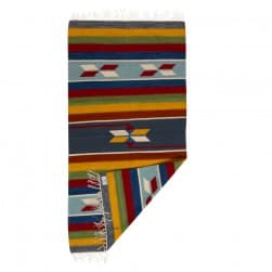 ALSANIDI, Egyptian Handmade Wool mat, Multicolored , Size200*100Cm