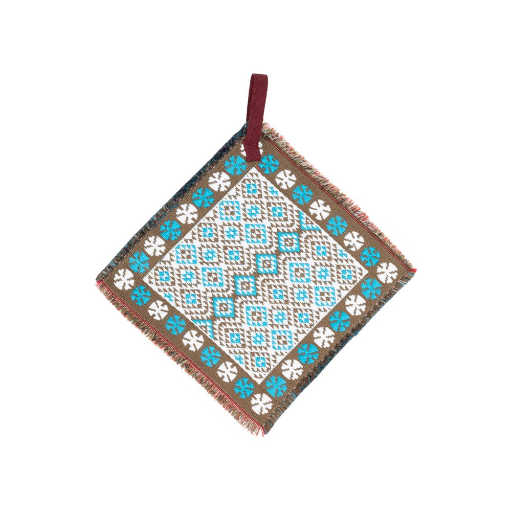 ALSANIDI, Hot pot holder, Coffee Brown, Size 17*17 Cm