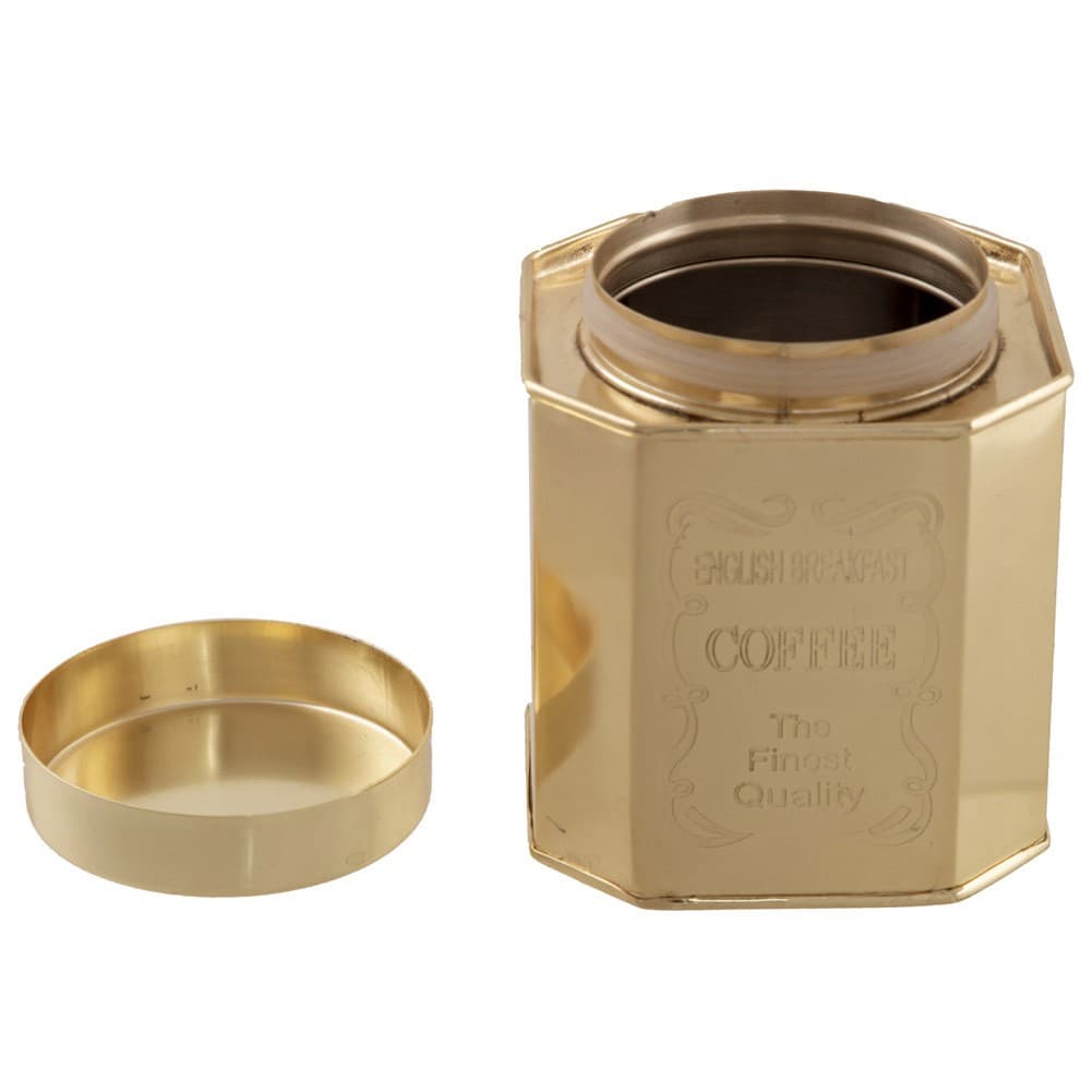 ALSANIDI, Indian Stainless steel Spices storage, Tea, coffee and sugar storage for trips, Gold, capacity 750 ml