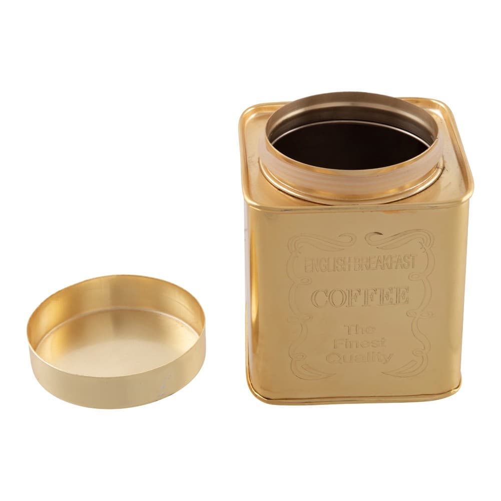 ALSANIDI, Indian Stainless steel Spices storage, Tea, coffee and sugar storage for trips, Gold, capacity 750 ml
