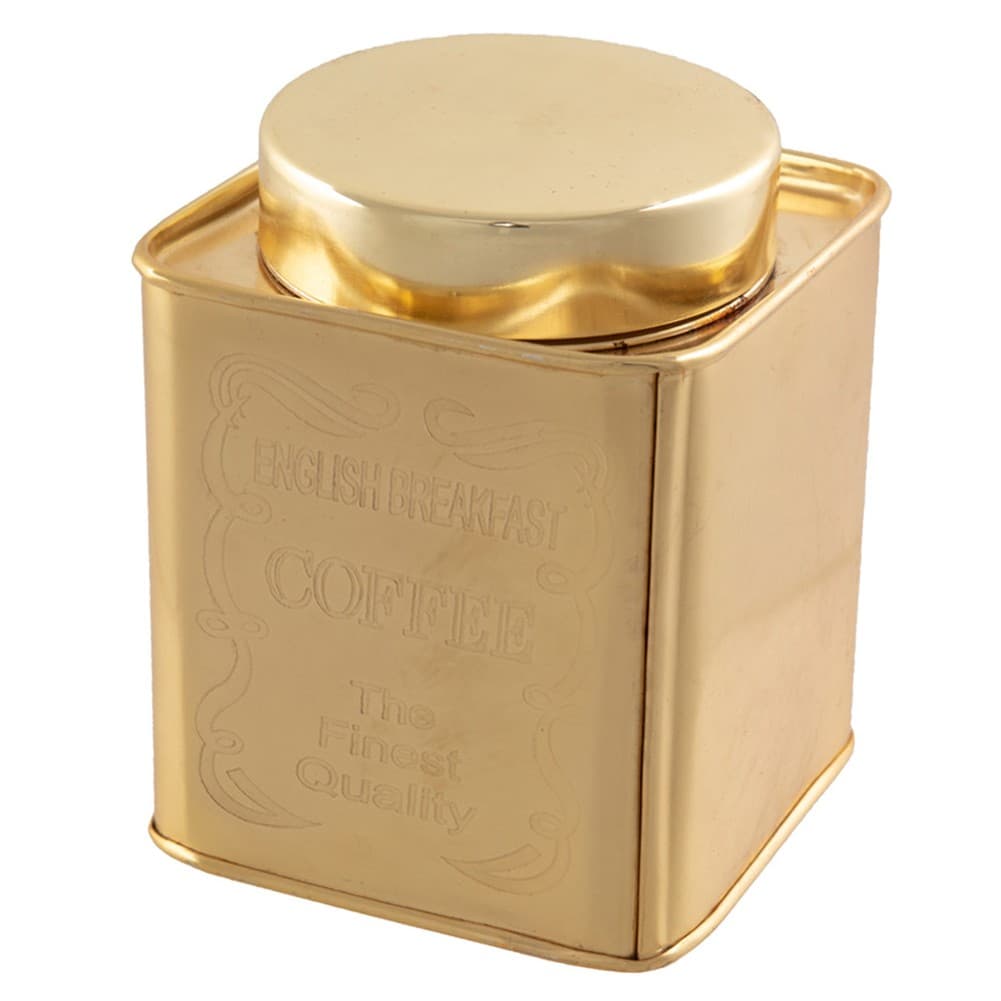 ALSANIDI, Indian Stainless steel Spices storage, Tea, coffee and sugar storage for trips, Gold, capacity 750 ml