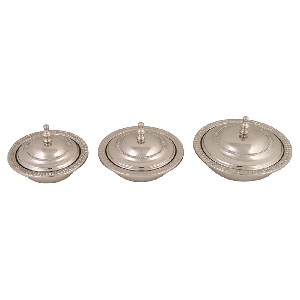 ALSANIDI, Stainless dates storage, dates Storage, Silver, Set 3 pcs