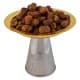 ALSANIDI, Indian Copper dates storage, dates Storage, Silver*Gold, Size 30 Cm