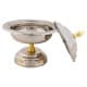 ALSANIDI, Indian Copper dates storage, dates Storage, Silver*Gold, Size 16 Cm