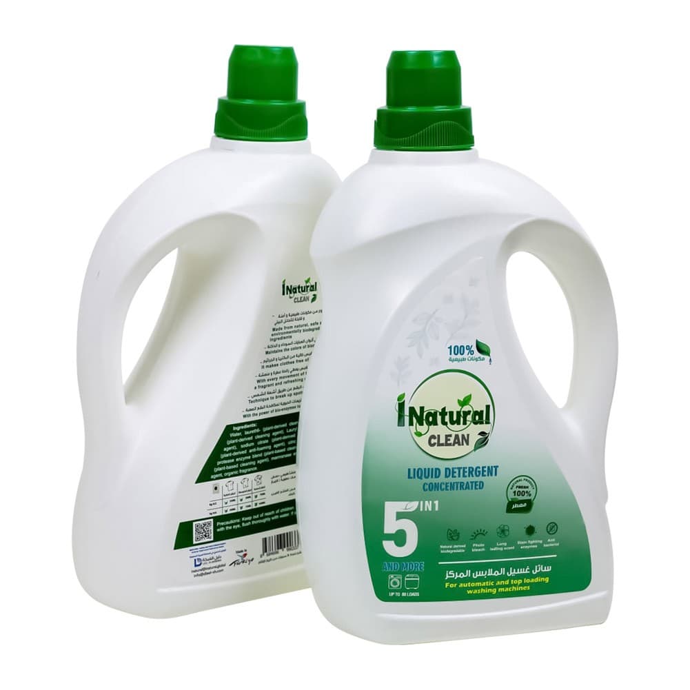 E-Natural, Liquid laundry detergent, Concentrated natural cleaner 5*1,  , Package2L