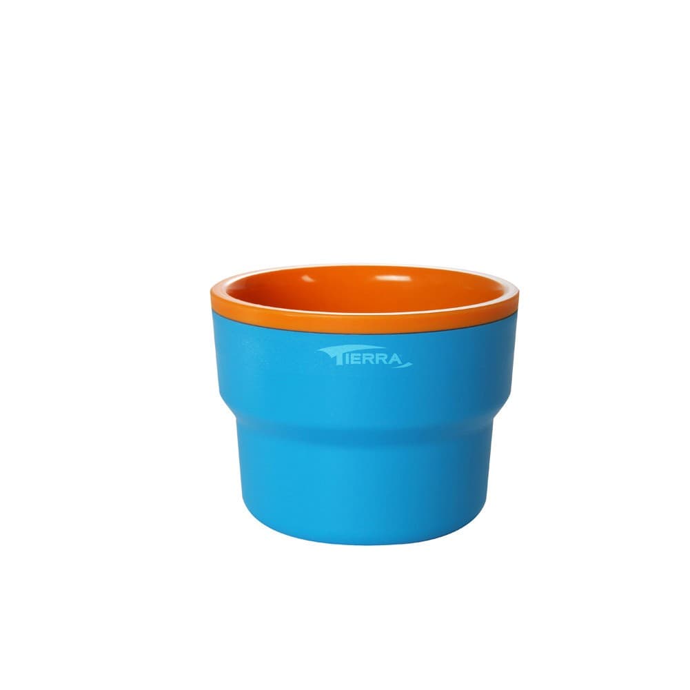 TIERRA, Multi-use cups with bag, Orang*Blue, Set 4 pcs capacity 200 ml