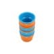 TIERRA, Multi-use cups with bag, Orang*Blue, Set 4 pcs capacity 200 ml