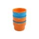 TIERRA, Multi-use cups with bag, Orang*Blue, Set 4 pcs capacity 200 ml
