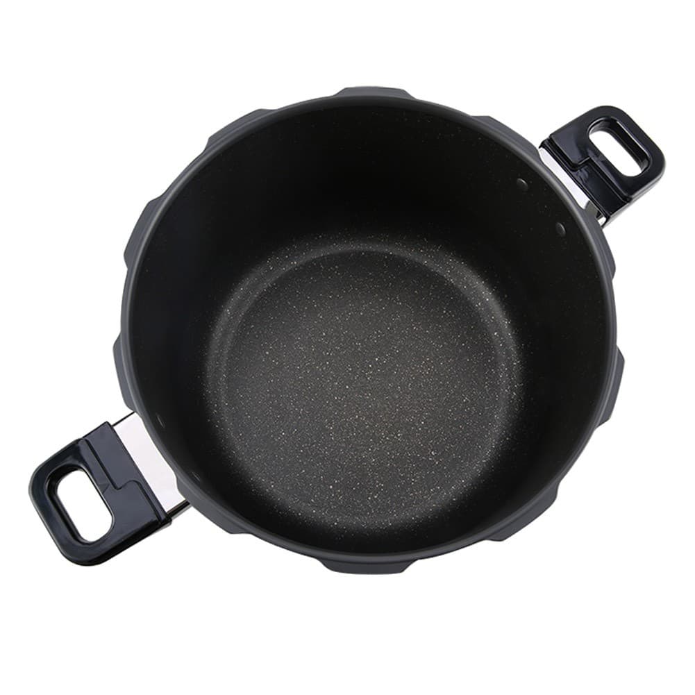 TIERRA, Korean Pressure Cooker with Ceramic Coating, Pressure Cooker, Black, capacity 16 L