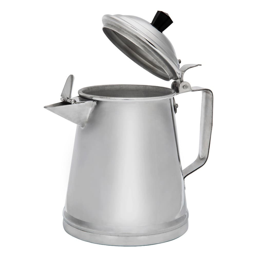 ALSANIDI, Aluminum milk pot, Indian coffee pot, Silver, Size 15 Cm