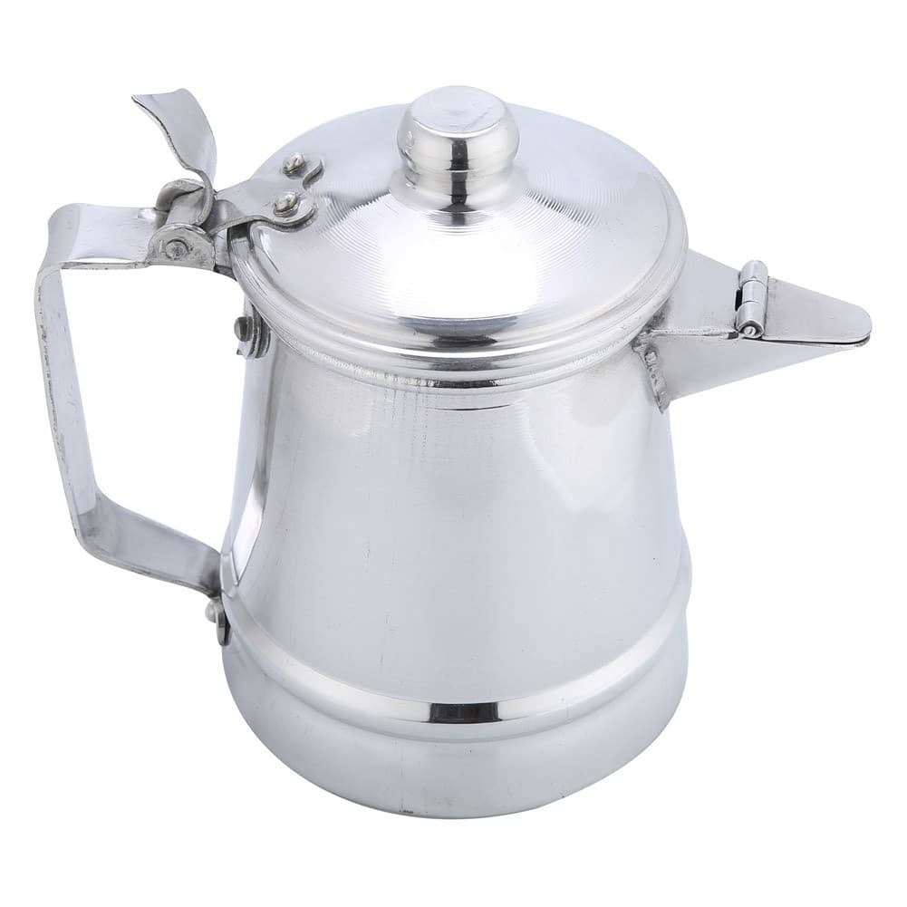 ALSANIDI, Aluminum milk pot, Indian coffee pot, Silver, Size 16 Cm