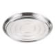 ALSANIDI, Round stainless steel plate with Foldable legs, Trips plates, Silver, Size 35 Cm