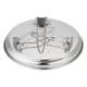 ALSANIDI, Round stainless steel plate with Foldable legs, Trips plates, Silver, Size 35 Cm