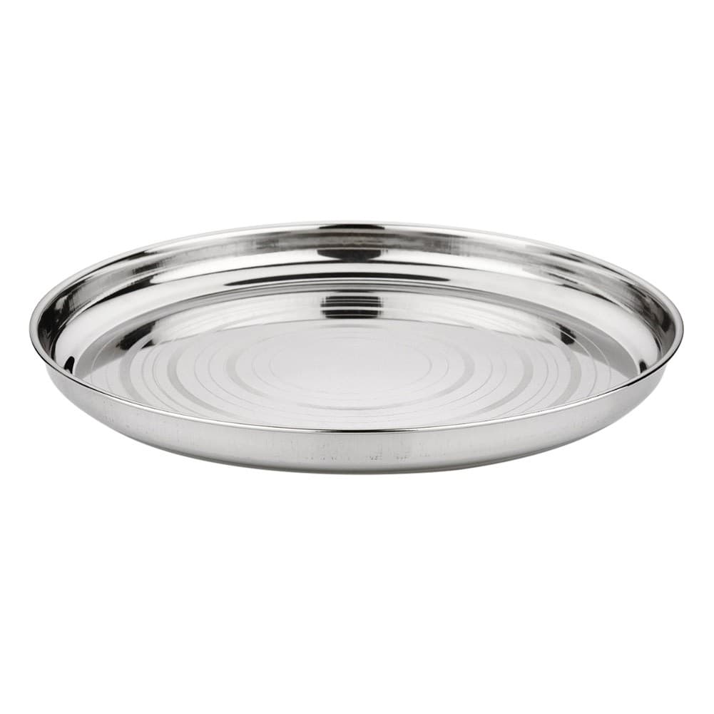 ALSANIDI, Indian Stainless Steel Bowel, Trips plates, Silver, Size 45 Cm