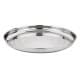 ALSANIDI, Indian Stainless Steel Bowel, Trips plates, Silver, Size 45 Cm