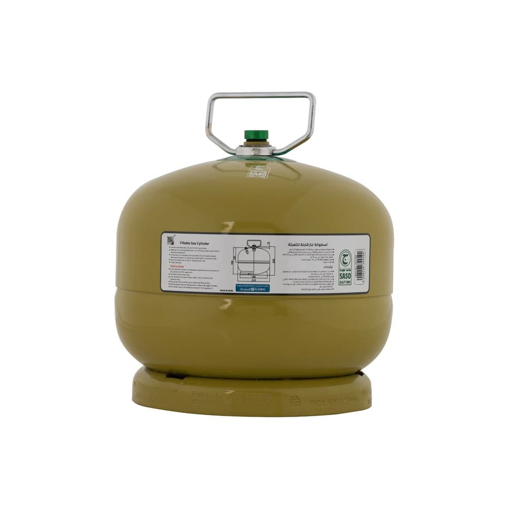 PKL, Gas cylinder for trips , Trips stove, Green, capacity 2 Kg