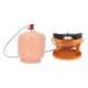 PKL, Surhead indian Gas Stove for camping, Small gas stove, Orang, Size 19 Cm