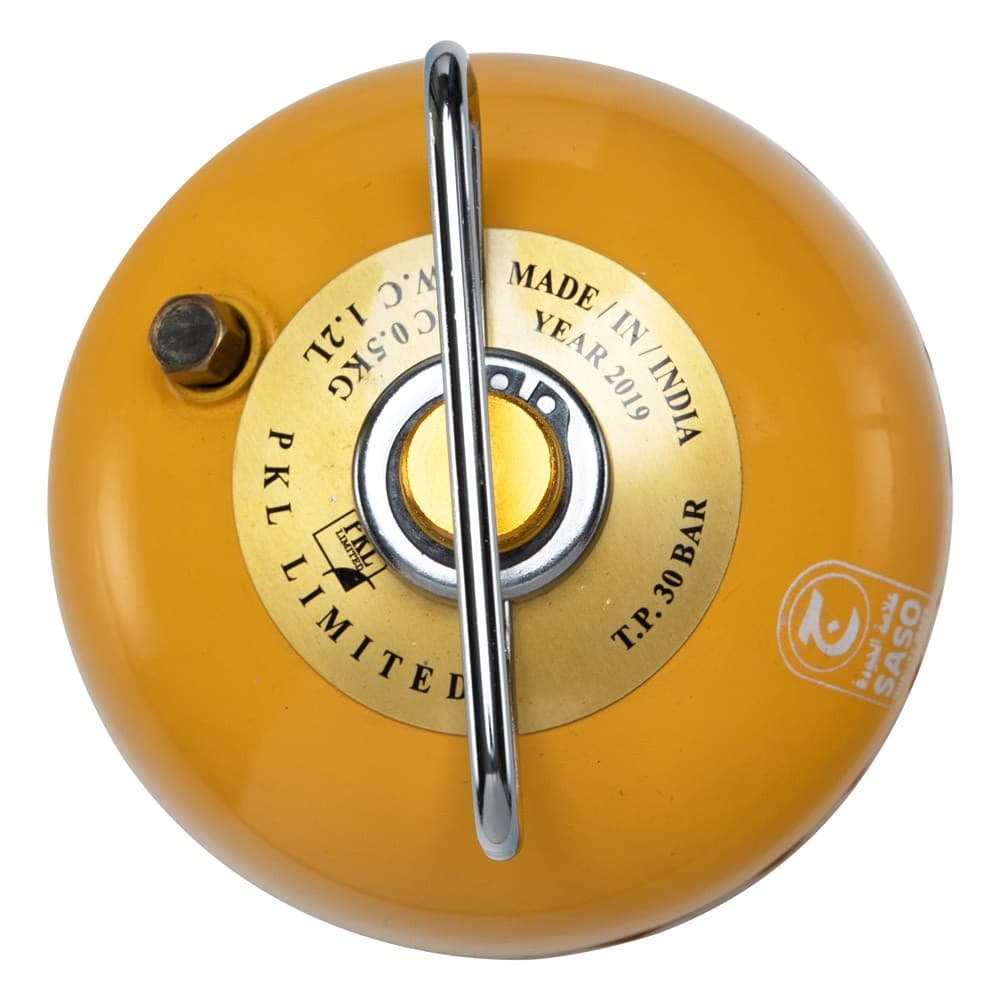 PKL, Gas cylinder for trips , Trips stove, Yellow, capacity 0.5 Kg