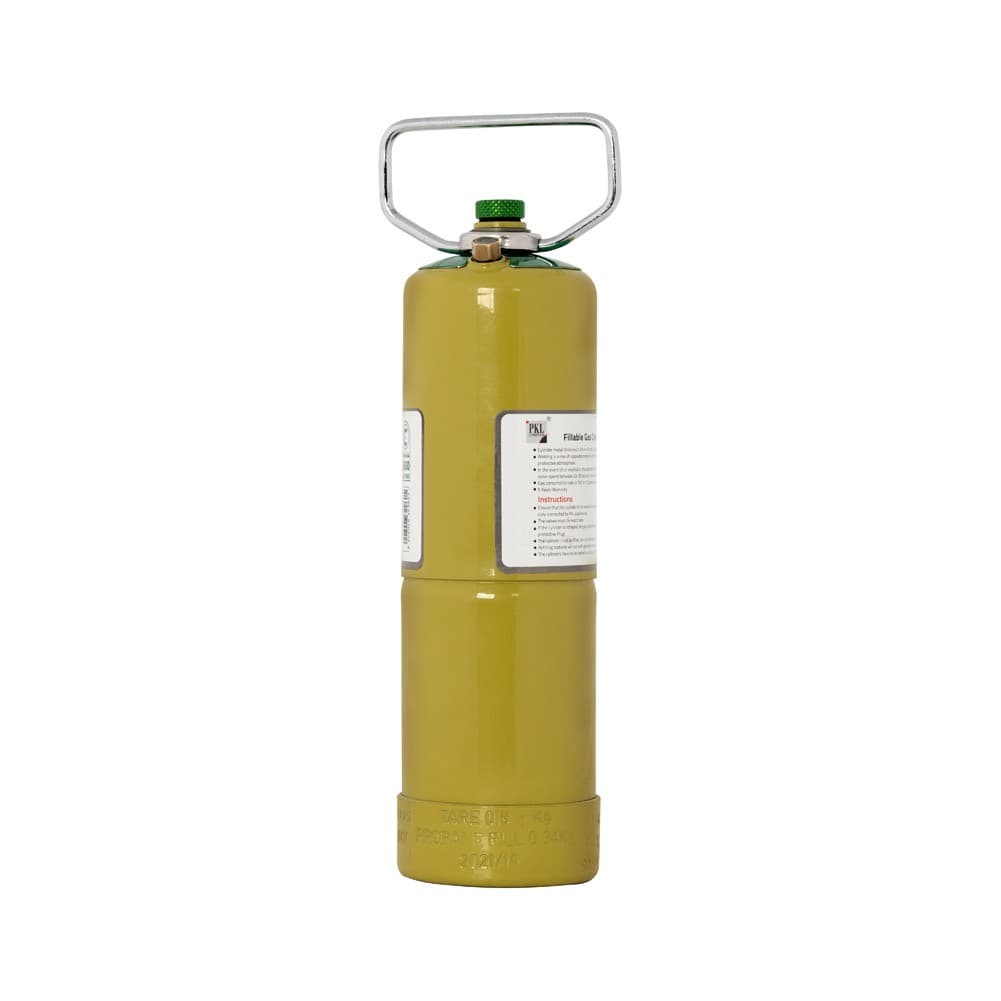 PKL, Gas cylinder for trips , Trips stove, Green, capacity 0.34 Kg