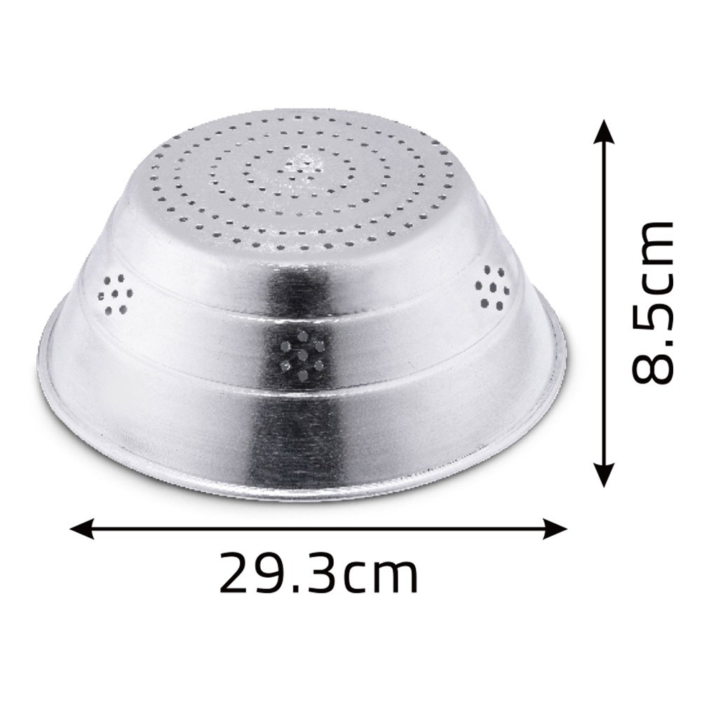 ALSANIDI, Multi-purpose aluminum strainer, Silver, Size 28.6*27.9 Cm