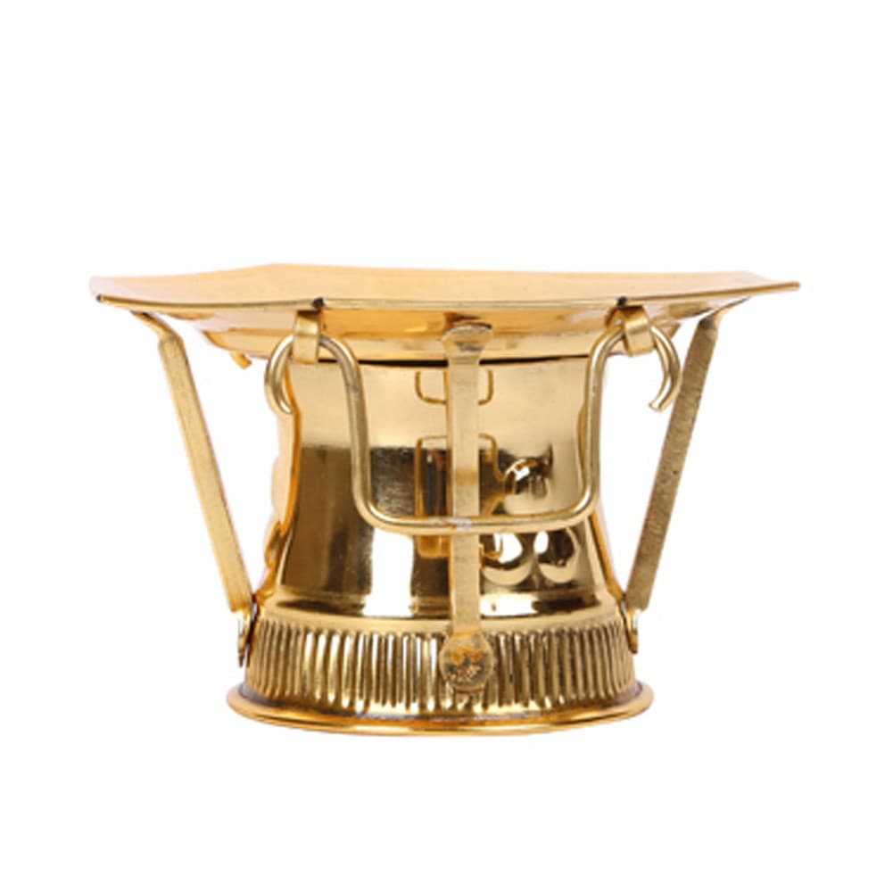 ALSANIDI, Indian stainless steel dates and sweets serving dish, Trips plates, Gold, Size 14 Cm