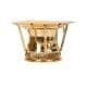 ALSANIDI, Indian stainless steel dates and sweets serving dish, Trips plates, Gold, Size 17 Cm